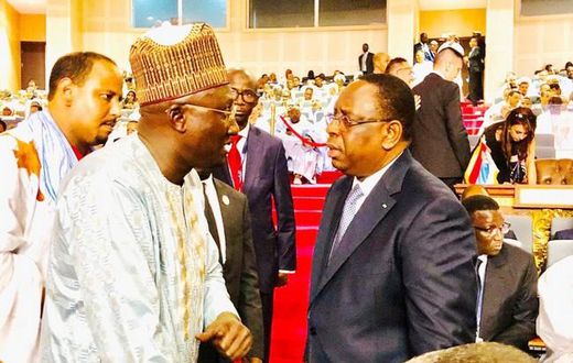 Ousmane Yara avec le président Macky Sall lors d’un sommet