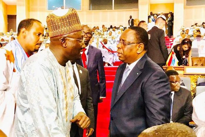 Ousmane Yara avec le président Macky Sall lors d’un sommet