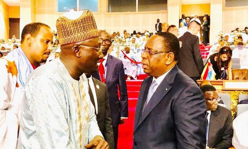 Ousmane Yara avec le président Macky Sall lors d’un sommet