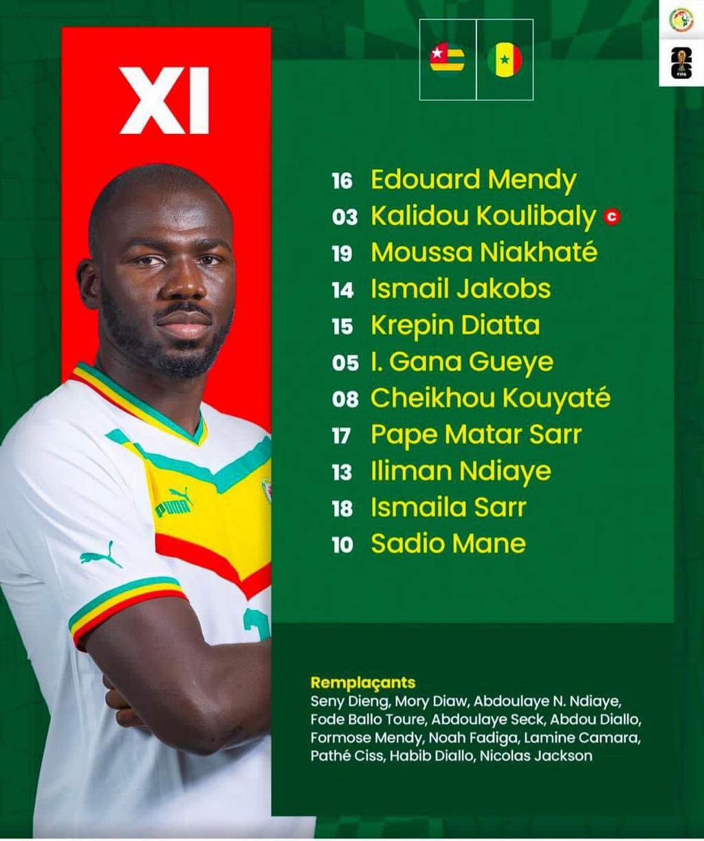 Le Onze de depart du Sénégal