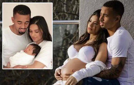 Gabriel Jesus et sa petite amie Raiane Lima / The-Sun