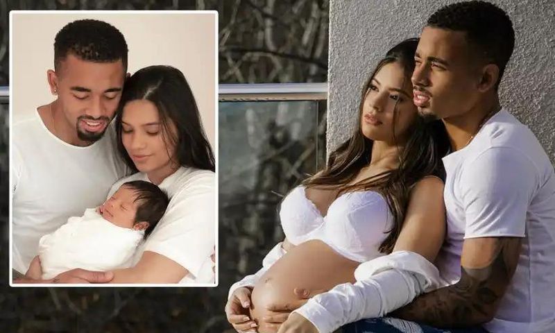 Gabriel Jesus et sa petite amie Raiane Lima / The-Sun