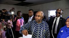 Comoros President Azali Assoumani played down sporadic incidents after voting on the main island of Grande Comore