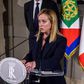 Giorgia Meloni, Fratelli dItalia (Brothers of Italy) leader speaks to the media after being appointed Prime Minister by the Italian President Sergio Mattarella during the second day of consultations at Quirinale Palace, on October 21, 2022 in Rome, Ita...