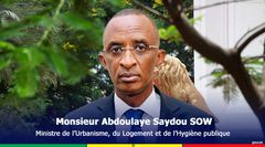 Abdoulaye Saydou Sow, ministre de l'Urbanisme, du Logement et de l'Hygiène publique