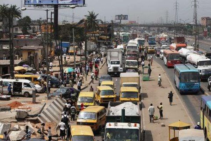 Un embouteillage sur un grand axe de Lagos, au Nigeria. (Photo d’illustration) © AP/Sipa/Sunday Alamba
