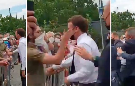 Macron giflé