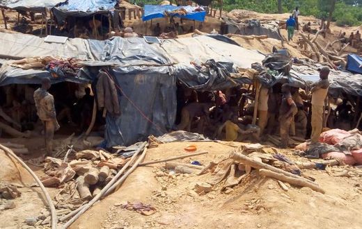 Un site d'orpaillage clandestin