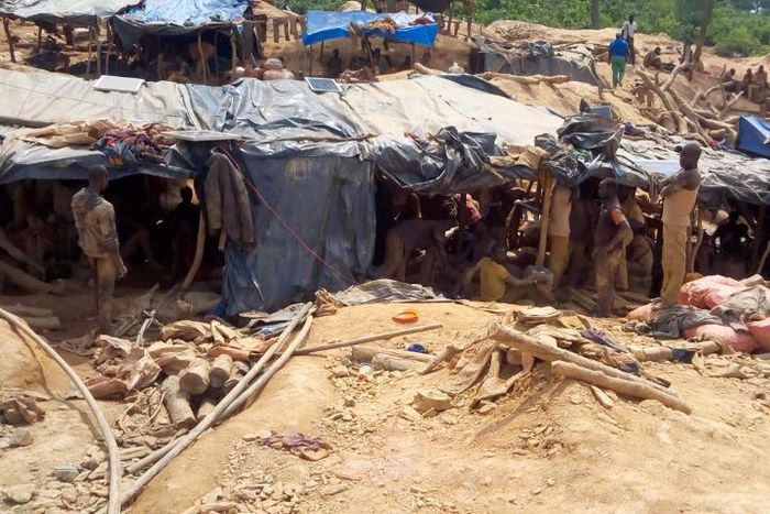 Un site d'orpaillage clandestin