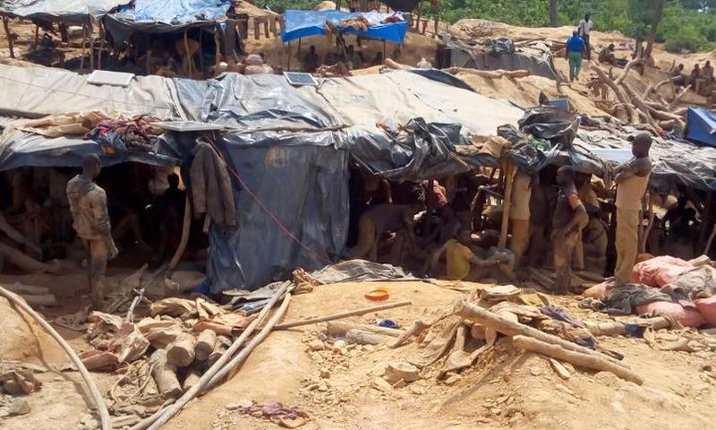 Un site d'orpaillage clandestin