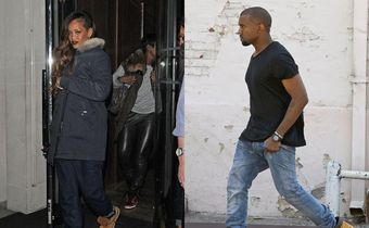 Rihanna and Kanye West wearing Timberlands
