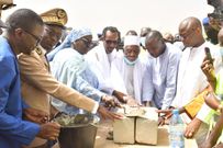 Cérémonie de pose de la première pierre du centre de santé de Ndiassane