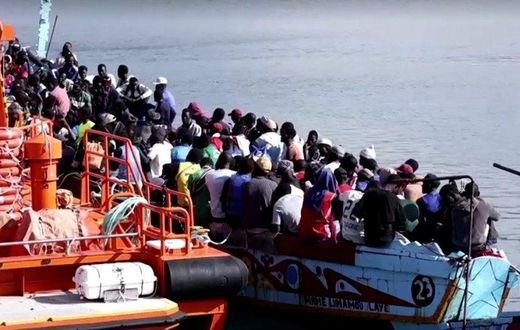 Plus de 160 migrants secourus au large de Grande Canarie, le 4 septembre 2023 Crédit Reuters