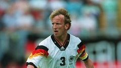 Andreas Brehme en 1992, sous les couleurs de l'équipe allemande Photo SipaMARY EVANS