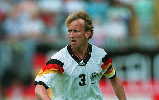 Andreas Brehme en 1992, sous les couleurs de l'équipe allemande Photo SipaMARY EVANS