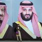 Billboards show portraits of Saudi Arabian Crown Prince Mohammed bin Salman (R) and his father and Saudi Arabia's King Salman bin Abdulaziz.AAMIR QURESHI