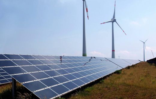 renewable energy, solar panel, wind turbine