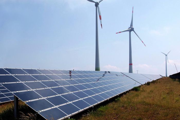 renewable energy, solar panel, wind turbine