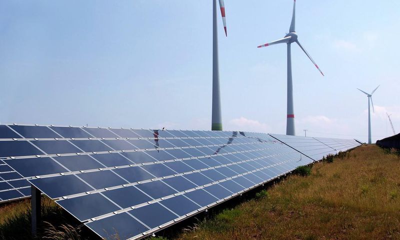 renewable energy, solar panel, wind turbine