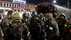 Wagner fighters in the Russian city of Rostov-on-Don during the June 2023 uprising led by Yevgeny Prigozhin.Arkady Budnitsky/Anadolu Agency via Getty Images