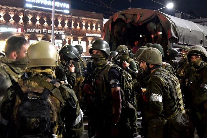 Wagner fighters in the Russian city of Rostov-on-Don during the June 2023 uprising led by Yevgeny Prigozhin.Arkady Budnitsky/Anadolu Agency via Getty Images