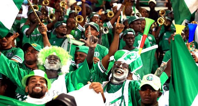Nigerians jubilation during a Super Eagles match at the ongoing AFCON. [Channels TV]