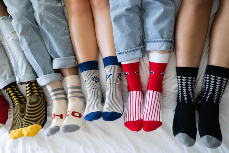 How to wear colourful socks