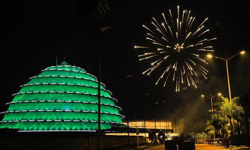 City fireworks have always burst spectacularly over the multi-coloured dome of the Kigali Convention Centre
