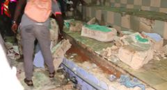 Effondrement du mur du stadium Iba Mar Diop