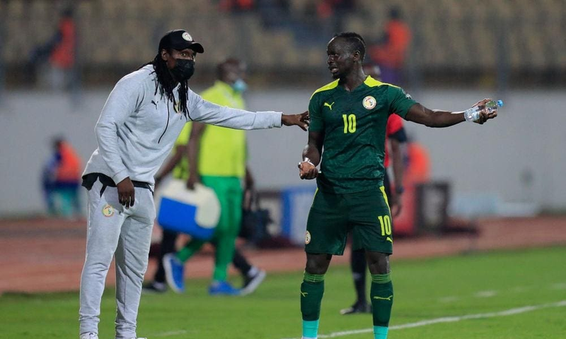 Sadio Mané et Aliou Cissé