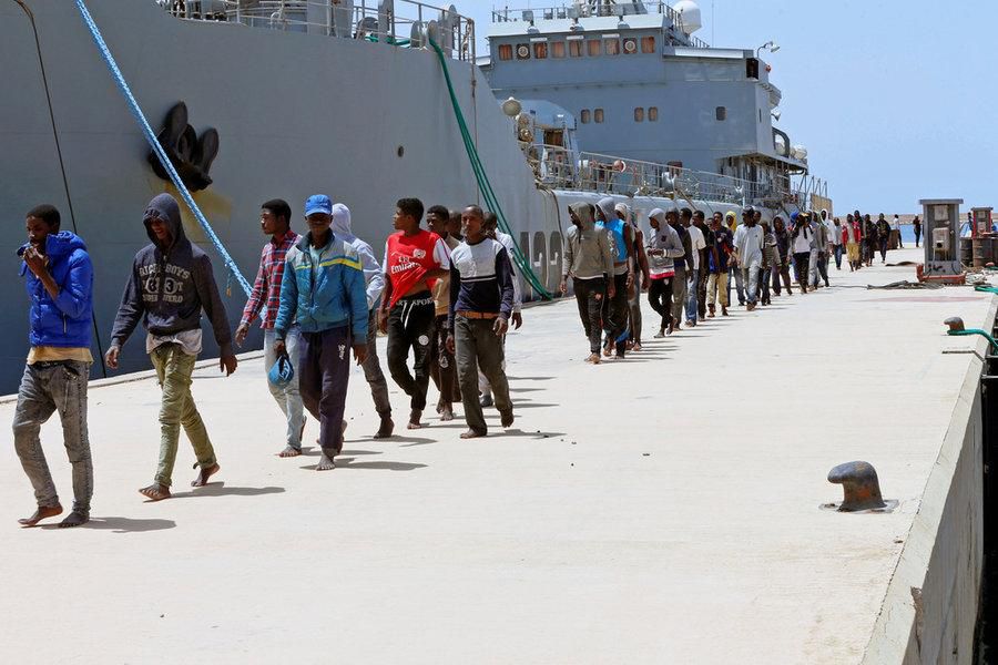 Migrants débarqués