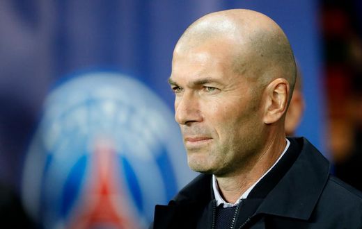 Zinedine Zidane au Parc des princes avec le Real Madrid, le 18 septembre 2019