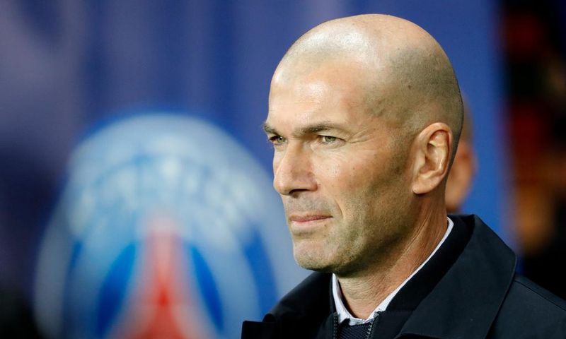 Zinedine Zidane au Parc des princes avec le Real Madrid, le 18 septembre 2019