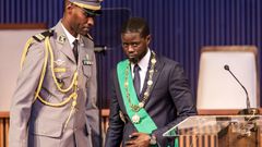 Bassirou Diomaye et son aide de camp