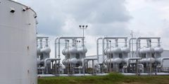 FILE PHOTO: An oil storage tank and crude oil pipeline equipment is seen during a tour by the Department of Energy at the Strategic Petroleum Reserve in FreeportReuters