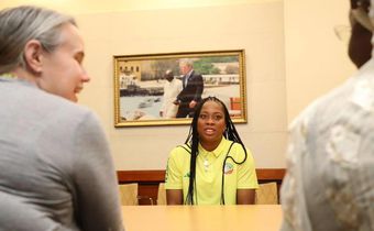 La basketteuse sénégalaise d'origine américaine, Cierra J. Dillard est l'invitée de l'Ambassade des Etats-Unis à Dakar