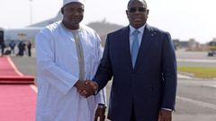 Macky Sall Pdt du Senegal et Adama Barro Pdt de la Gambie