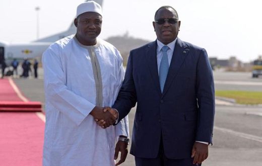 Macky Sall Pdt du Senegal et Adama Barro Pdt de la Gambie