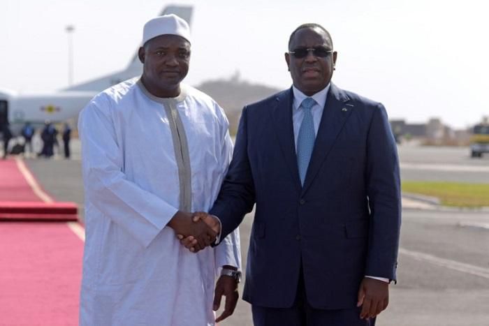 Macky Sall Pdt du Senegal et Adama Barro Pdt de la Gambie