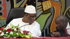Senegal's President Macky Sall (L) and his Interior minister Aly Ngouille Ndiaye launched a national dialogue project though most opposition parties boycotted