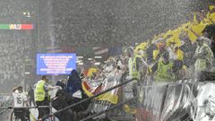 pluies lors du match Allemagne Danemark