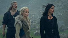 Henry Cavill, Freya Allan and Anya Chalotra in "The Witcher" season three.Susie Allnut / Netflix