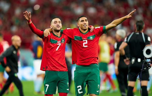 Morocco's Hakim Ziyech and Achraf Hakimi.Getty/Quality Sport Images
