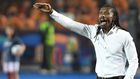 Senegal coach Aliou Cisse barks instructions during the 2019 Africa Cup of Nations final against winners Algeria in Cairo