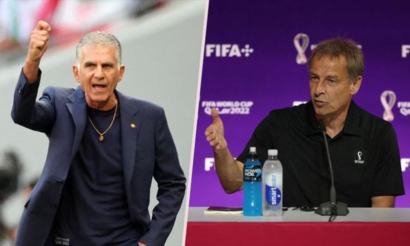 L'entraîneur de l'Iran, Carlos Quieroz et l'ancien sélectionneur de l'Allemagne, Jurgen Klinsmann