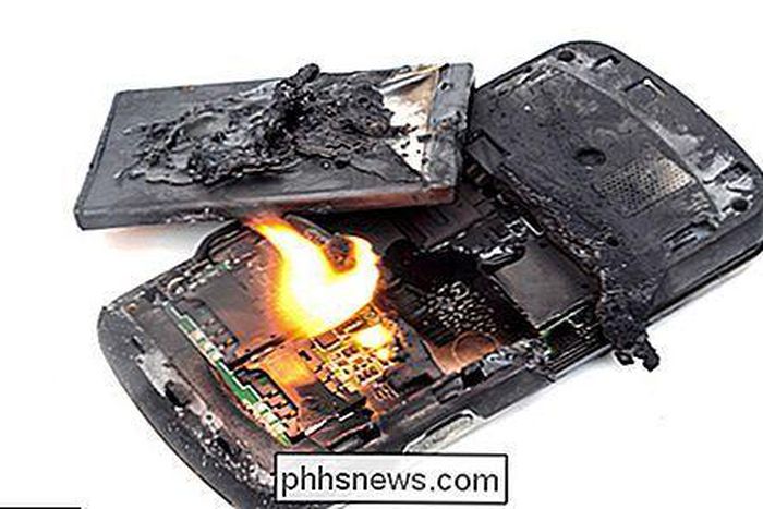 téléphone portable explose