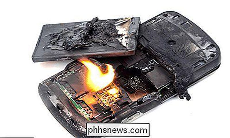 téléphone portable explose