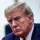 Donald Trump sitting at the defense table on his last day attending his civil fraud trial in New York.Mike Segar-Pool/Getty Images