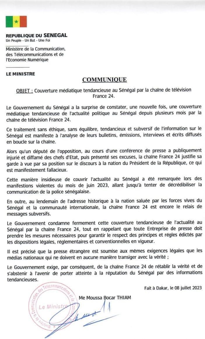 communiqué