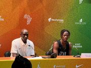 Le coach de l'As Douanes et le joueur Alkaly Ndour en conférence de presse, vendredi 10 mars 2023 | Adji Cissé - Pulse Sénégal